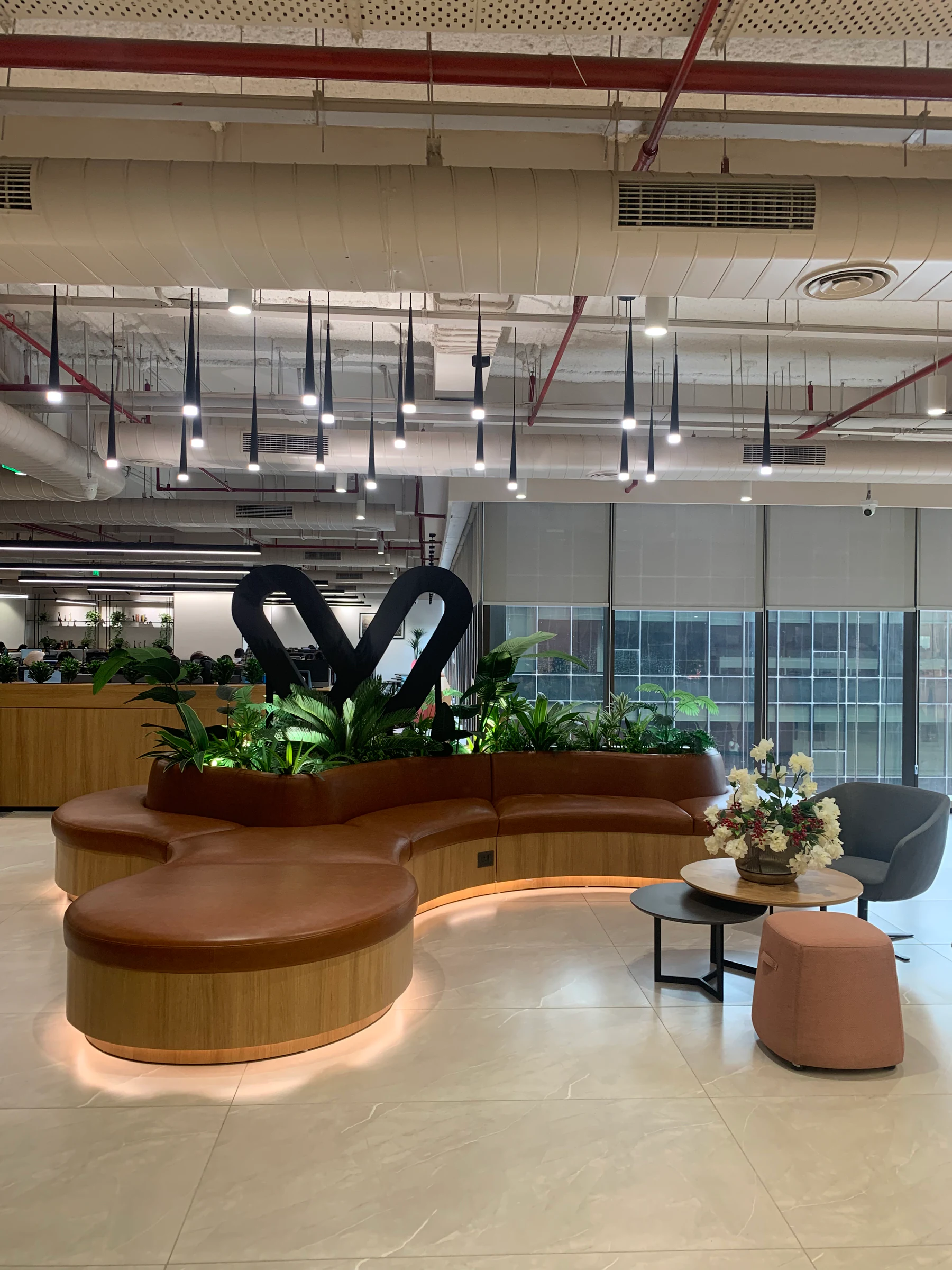 The Vinove mark at the centre of the Noida office