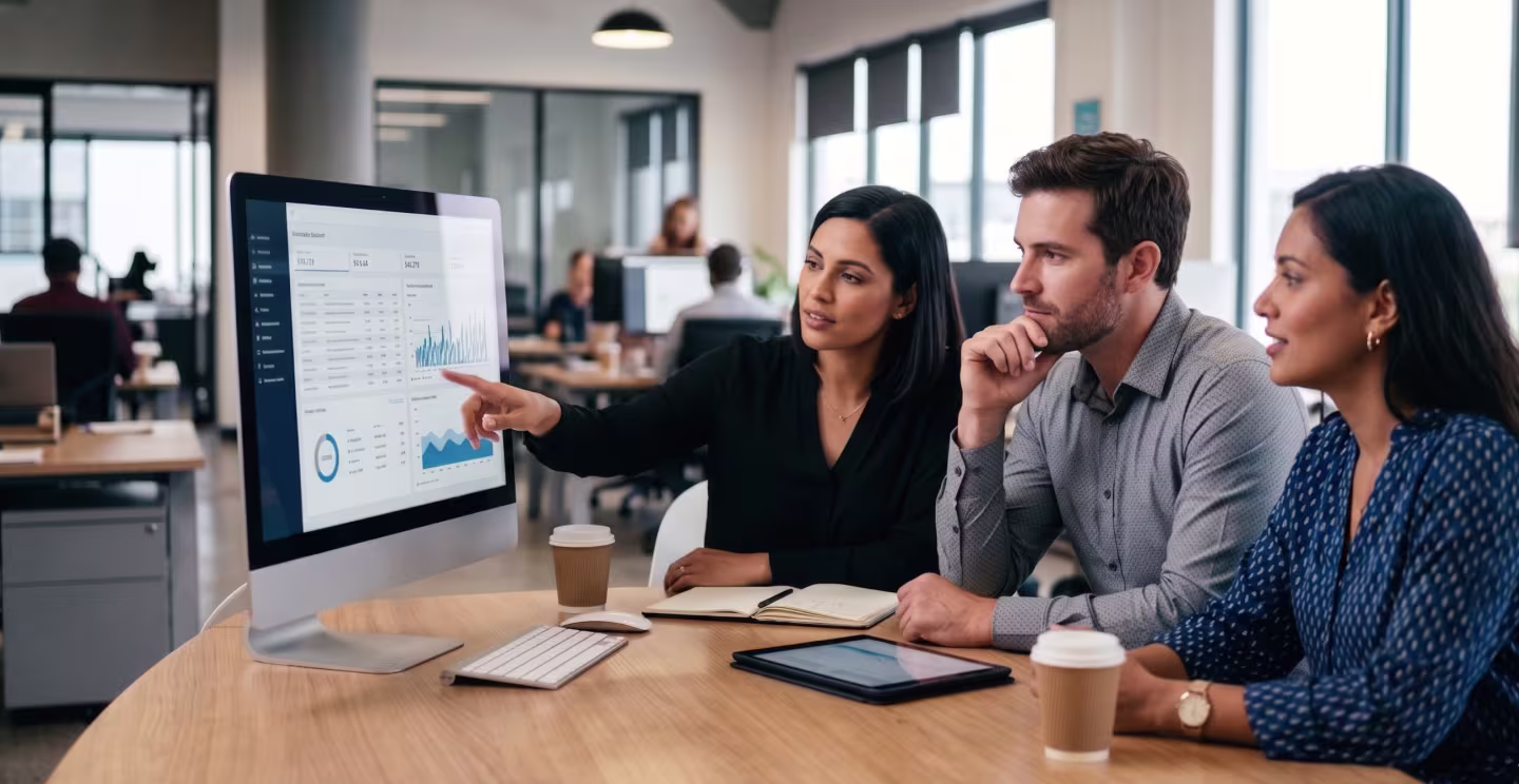 A product team reviewing operational data together